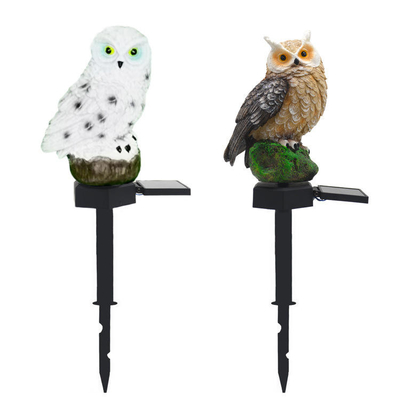Tuin HOOFD Zonne Aangedreven Owl Light Lawn Decoration Waterproof Lichte Zachte Warme Witte 2700K