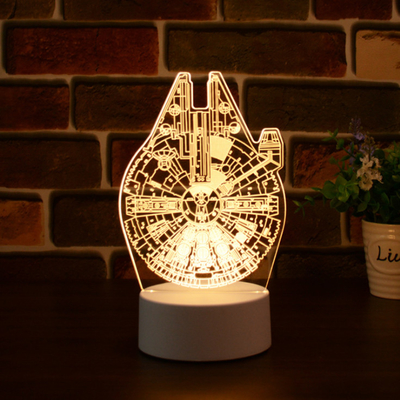 Creatieve 3D de Illusienacht Lichte 4w 0.25kg van patroonlogo solar gift light custom