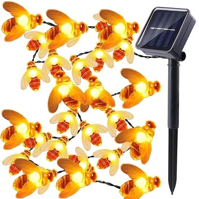 Zonne Aangedreven Honey Bee Fairy String Lights 20 LEDs voor Openluchttuin