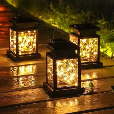 Het hangen van de de Bloem Waterdichte Openluchtdecoratie van de Lantaarnlamp het Paleislichten van Garland Fairy Solar Garden Courtyard