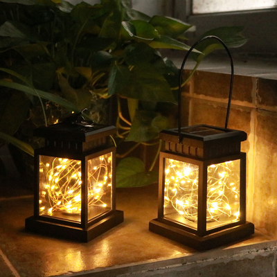 Het hangen van de de Bloem Waterdichte Openluchtdecoratie van de Lantaarnlamp het Paleislichten van Garland Fairy Solar Garden Courtyard