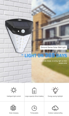 Grote Brede Hoek42led Zonne Aangedreven LEIDENE Muur Lichte 2700K voor Tuinbinnenplaats