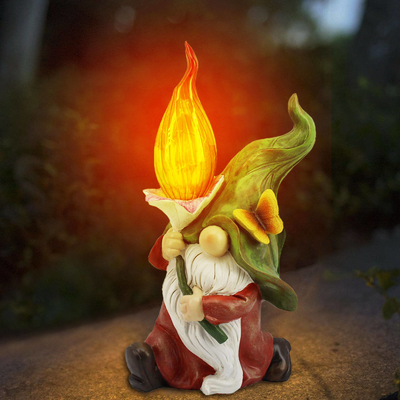 Zonne Lichte Ambachtencomité Dwerg Zonne de Giftlamp van het Tuinstandbeeld