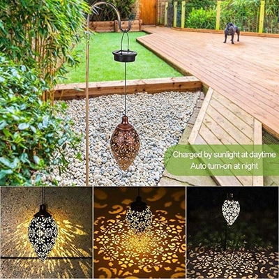Nachtip66 van Zonne LEIDENE de Lantaarns 3500K van Garland Retro Solar Powered Decorative Tuinlichten