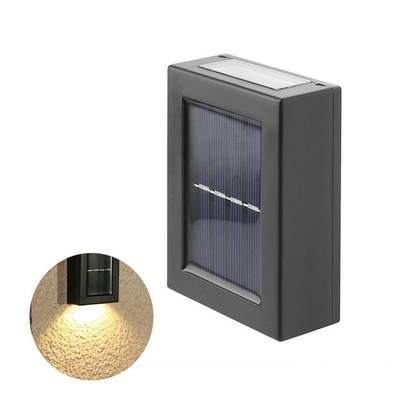 2/6LED boven en beneden van de Zonne de Aangedreven LEIDENE Decoratie van de de Doorgang Openluchttuin Muur Lichte Trede