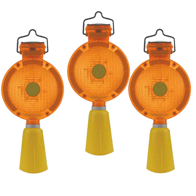 Wegversperrings LEIDENE Waarschuwings Zonne Aangedreven Geleide Stroboscoop Lichte Dia 19cm Hoogte 38cm