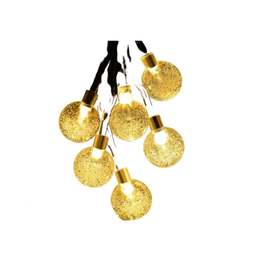 Van openlucht Ronde Crystal Solar Powered-LEIDENE de Bellenbal Lichte IP65 Koordlichten