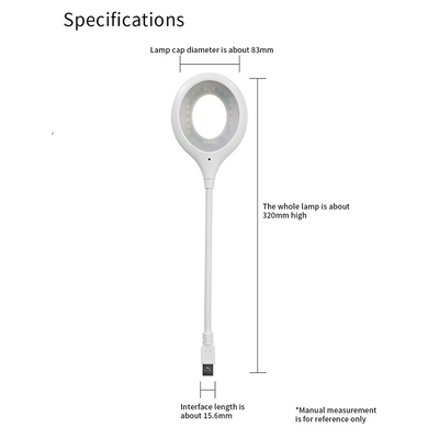 Van de de Studielamp van de de ogenbescherming de Vouwbare Draagbare Energie - de Schemerlampen van de besparingsnacht met USB-poort