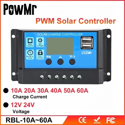 De Lastencomité van PWM Zonnecontroleregelgever 10A 20A 30A 40A 12V 24V 36V 48V