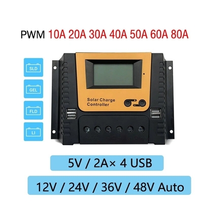 De Lastencomité van PWM Zonnecontroleregelgever 10A 20A 30A 40A 12V 24V 36V 48V