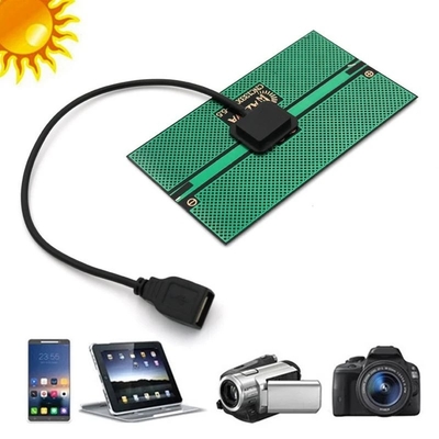 1.65W zonneladerszonnepaneel 76*133MM Output Zonnemacht die voor Openlucht het Kamperen Mobiele Telefoon USB laden Geladen Apparaat
