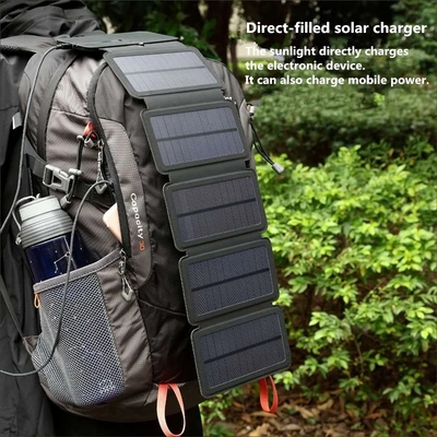 10W vouwbare Zonnepaneel5v 2.1A USB Uitvoerapparaten voor Smartphones