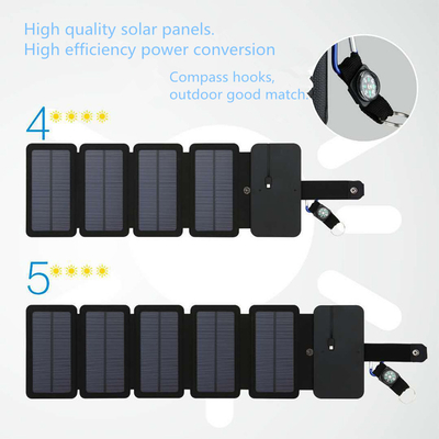 10W vouwbare Zonnepaneel5v 2.1A USB Uitvoerapparaten voor Smartphones