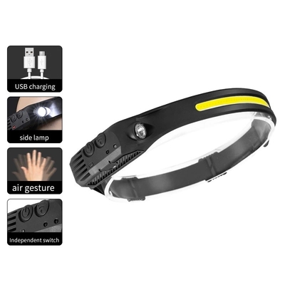 Inductiekoplamp COB LED-koplamp met ingebouwde batterij Zaklamp USB oplaadbare hoofdlamp Verlichtingsmodi
