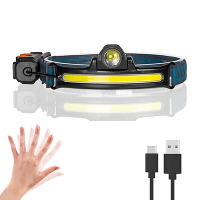 USB oplaadbare inductiekoplamp Zoom COB LED-koplamp Ingebouwde batterij Zaklamp Multifunctioneel 6 standen Hoofdlamp